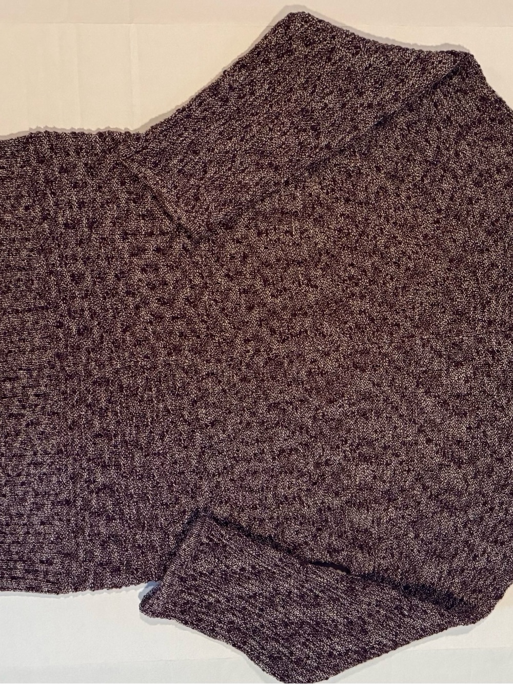Chico's Size 0 Women's Marled Burgundy Scoopneck Sweater